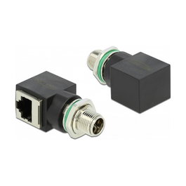 DeLOCK Adaptador de red M12 X-codificado 8 pines a RJ45