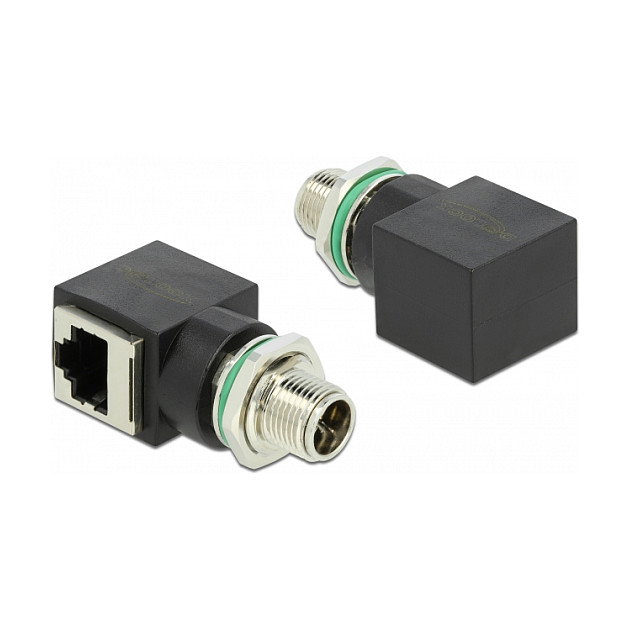 DeLOCK Adaptador de red M12 X-codificado 8 pines a RJ45 hembra DeLOCK Adaptador de red M12 X-codificado 8 pines a RJ45 hembra