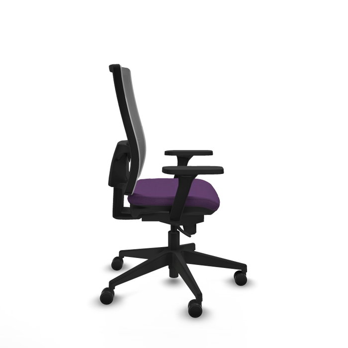 PIQUERAS Y CRESPO Silla de oficina Horna con mecanismo Sincro, Tela Morada y Malla Gris PIQUERAS Y CRESPO Silla de oficina Horna con mecanismo Sincro, Tela Morada y Malla Gris