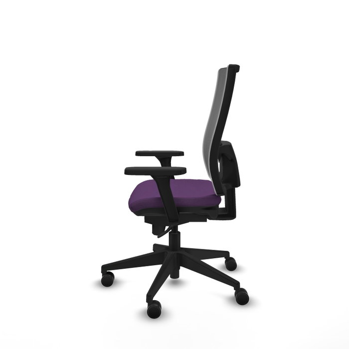 PIQUERAS Y CRESPO Silla de oficina Horna con mecanismo Sincro, Tela Morada y Malla Gris PIQUERAS Y CRESPO Silla de oficina Horna con mecanismo Sincro, Tela Morada y Malla Gris