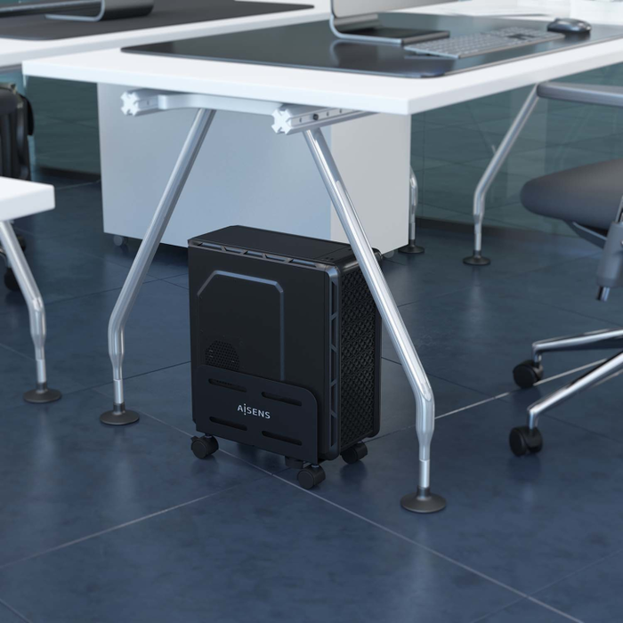 Aisens Soporte Metálico Ajustable de Suelo para CPU Negro MPC06-207