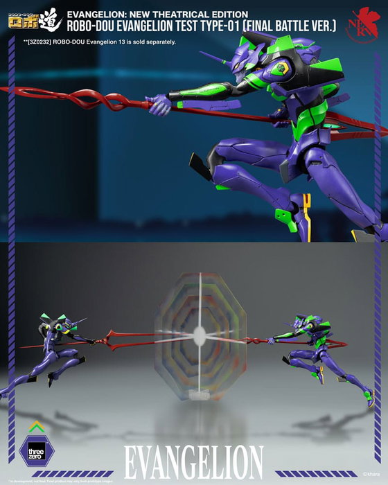 ThreeZero Evangelion: New Theatrical Edition Figura Robo-Dou Evangelion Test Type - 01 Final Battle Version 25 cm