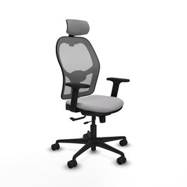 PIQUERAS Y CRESPO Silla de oficina Jorquera Gris con mecanismo Sincro/Traslack