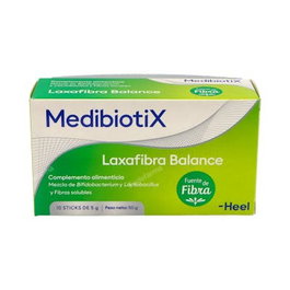 Medibiotix Laxafibra Balance 10Sticks Probióticos y Fibra para la Motilidad Intestinal