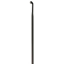DT Swiss Radios planos Aerolite 2,0-2,3 x 0,9 x 2,0 mm Nirosta plata sin boquilla
