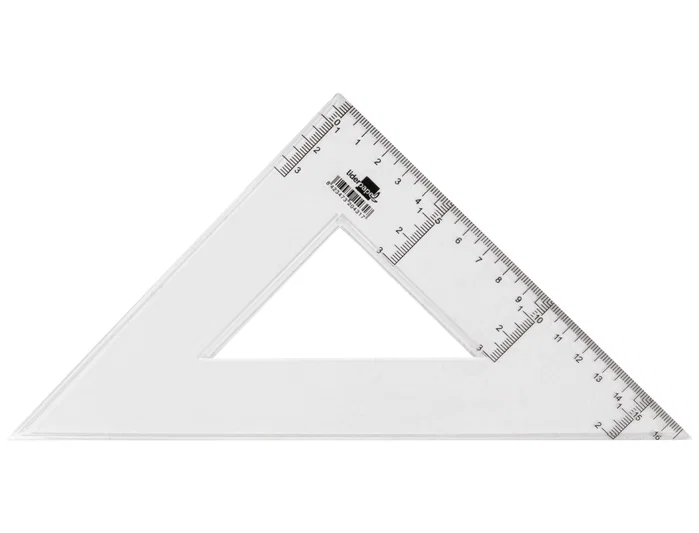 Liderpapel Escuadra 25 cm Plástico Cristal Transparente Biselada Graduada Escala Milímetros Liderpapel Escuadra 25 cm Plástico Cristal Transparente Biselada Graduada Escala Milímetros