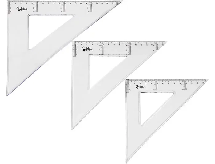 Liderpapel Escuadra de 25 cm Plástico Cristal Liderpapel Escuadra de 25 cm Plástico Cristal