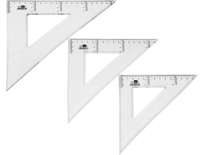 Liderpapel Escuadra 25 cm Plástico Cristal Transparente Biselada Graduada Escala Milímetros Liderpapel Escuadra 25 cm Plástico Cristal Transparente Biselada Graduada Escala Milímetros