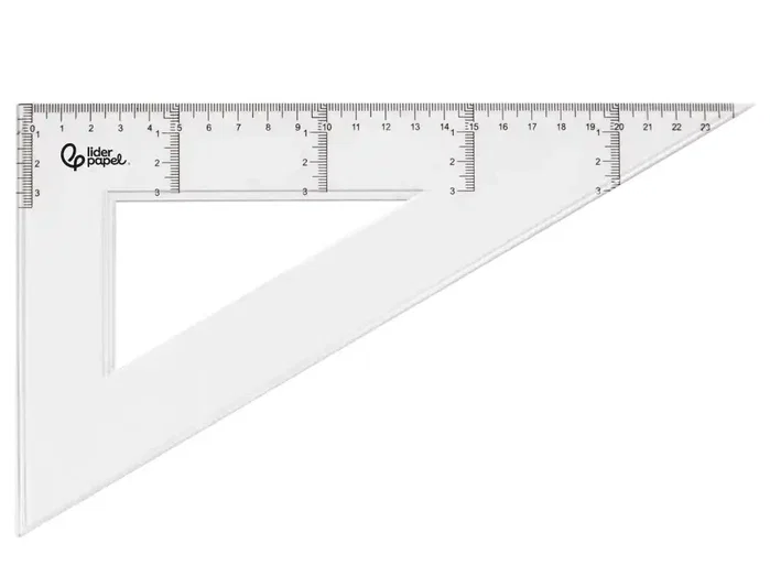 Liderpapel Escuadra de 25 cm Plástico Cristal Liderpapel Escuadra de 25 cm Plástico Cristal