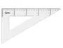 Liderpapel Escuadra de 25 cm Plástico Cristal