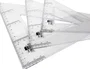 Liderpapel Escuadra 25 cm Plástico Cristal Transparente Biselada Graduada Escala Milímetros