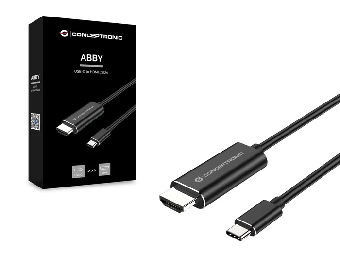 Conceptronic Adaptador USB-C a HDMI ABBY04B 4K 30Hz 2m Conceptronic Adaptador USB-C a HDMI ABBY04B 4K 30Hz 2m