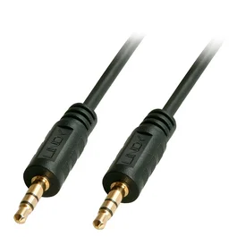 Lindy 35641 Cable de Audio Estéreo 3.5mm Macho a 3.5mm Macho, 1 Metro, Negro