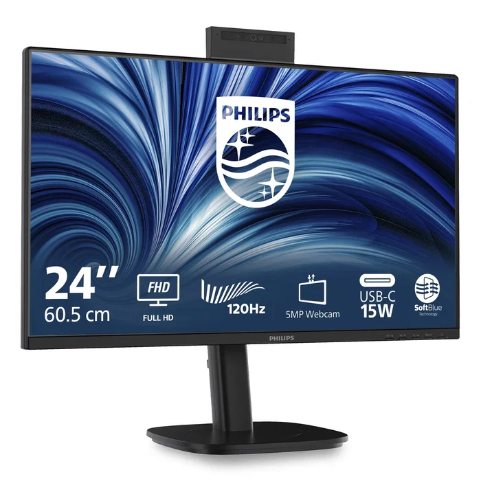 Philips 24B2N3200JH Monitor Profesional 23.8 pulg. Full HD IPS 120 Hz con Webcam