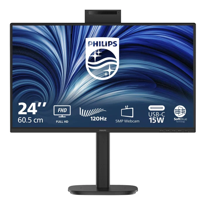 Philips 24B2N3200JH/00 Monitor Profesional 23.8 pulg. Full HD IPS 120 Hz con Webcam