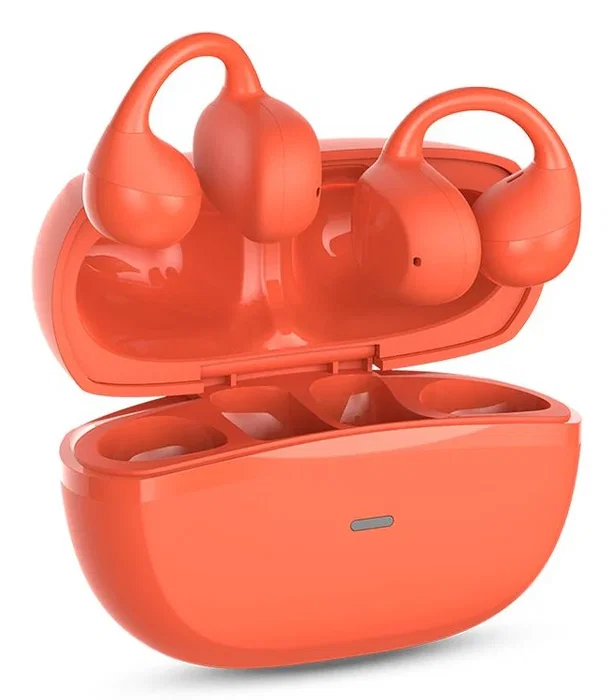 SPC Boost Clip Auriculares True Wireless Stereo (TWS) Open-Ear Clip Bluetooth 5.4 con Estuche Carga 26h Autonomía Google Fast Pair IPX5 Diseño Deportivos Rojo