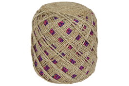 DKD Home Decor Reposapiés de Yute Multicolor y Marrón