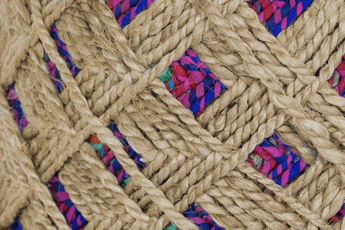 DKD Home Decor Reposapiés de Yute Multicolor y Marrón