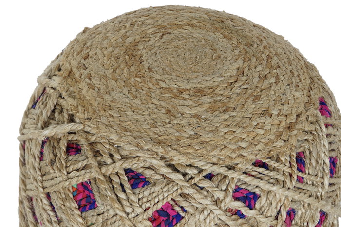 DKD Home Decor Reposapiés de Yute Multicolor y Marrón
