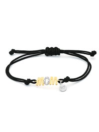 Secrecy Pulsera MOM de Plata de Ley 925 Reciclada con Baño de Oro 18k, 18cm