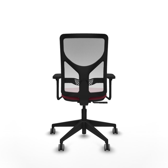 PIQUERAS Y CRESPO Silla de oficina Motilla con mecanismo Sincro, Granate y Blanco PIQUERAS Y CRESPO Silla de oficina Motilla con mecanismo Sincro, Granate y Blanco