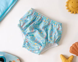KioKids Bañador Pañal Azul Ocean Dreams con Protección Solar UPF 50+ para Bebé - Talla 24 Meses