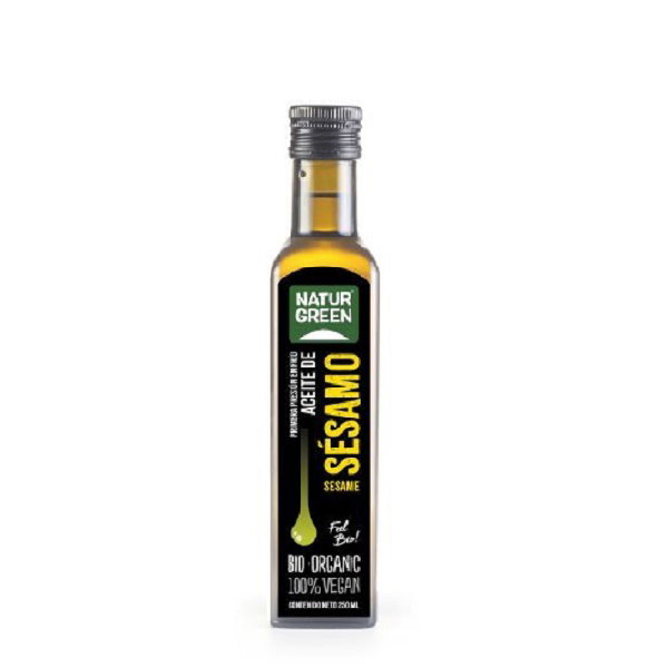 NATURGREEN Aceite de Sésamo BIO 250ml de Primera Presión en Frío