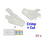 DeLOCK 86455 Cubiertas protectoras para conectores RJ45 Crimp+Cut, 20 unidades
