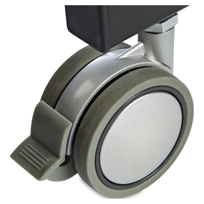 StarTech.com Escritorio de Pie Portátil con Ruedas, Ajuste de Un Toque 750-1200 mm, Soporta 30 kg, Negro, para Ordenador o Portátil, Forma Rectangular 600 x 800 mm