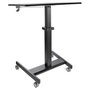StarTech.com Escritorio de Pie Portátil con Ruedas, Ajuste de Un Toque 750-1200 mm, Soporta 30 kg, Negro, para Ordenador o Portátil, Forma Rectangular 600 x 800 mm