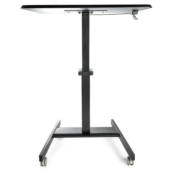 StarTech.com Escritorio de Pie Portátil con Ruedas, Ajuste de Un Toque 750-1200 mm, Soporta 30 kg, Negro, para Ordenador o Portátil, Forma Rectangular 600 x 800 mm