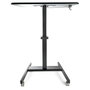 StarTech.com Escritorio de Pie Portátil con Ruedas, Ajuste de Un Toque 750-1200 mm, Soporta 30 kg, Negro, para Ordenador o Portátil, Forma Rectangular 600 x 800 mm