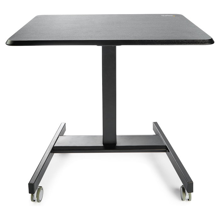 StarTech.com Escritorio de Pie Portátil con Ruedas, Ajuste de Un Toque 750-1200 mm, Soporta 30 kg, Negro, para Ordenador o Portátil, Forma Rectangular 600 x 800 mm