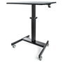 StarTech.com Escritorio de Pie Portátil con Ruedas, Ajuste de Un Toque 750-1200 mm, Soporta 30 kg, Negro, para Ordenador o Portátil, Forma Rectangular 600 x 800 mm