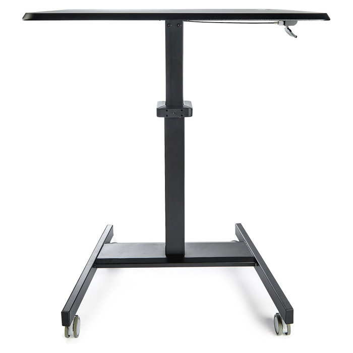 StarTech.com Escritorio de Pie Portátil con Ruedas, Ajuste de Un Toque 750-1200 mm, Soporta 30 kg, Negro, para Ordenador o Portátil, Forma Rectangular 600 x 800 mm