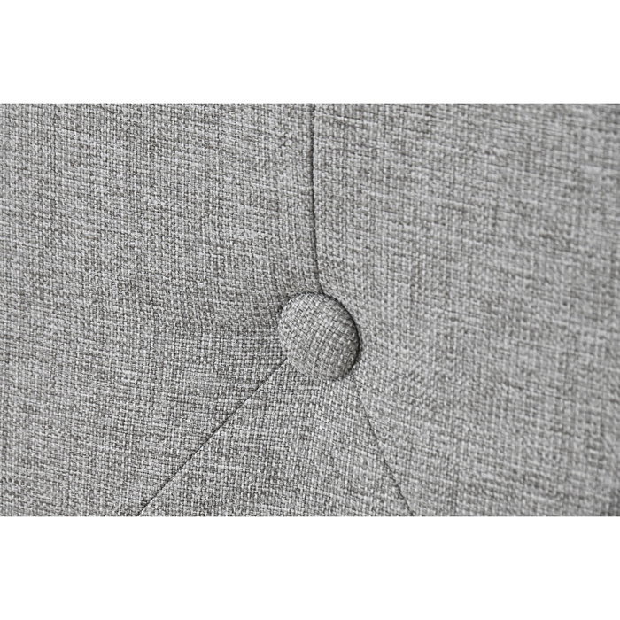 DKD Home Decor Cama de Poliéster Gris Claro con Colchón 150x200