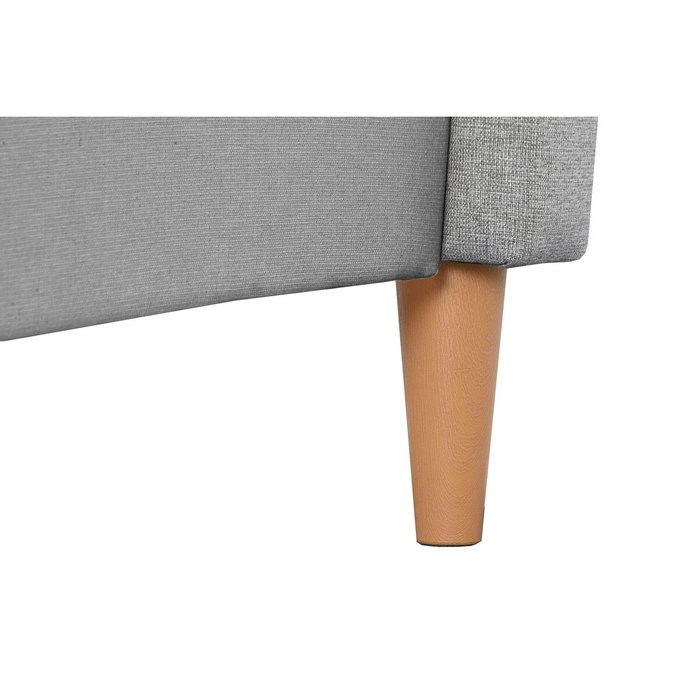 DKD Home Decor Cama de Poliéster Gris Claro con Colchón 150x200