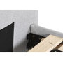DKD Home Decor Cama de Poliéster Gris Claro con Colchón 150x200