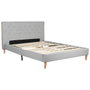 DKD Home Decor Cama de Poliéster Gris Claro con Colchón 150x200