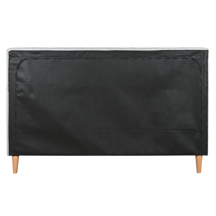 DKD Home Decor Cama de Poliéster Gris Claro con Colchón 150x200