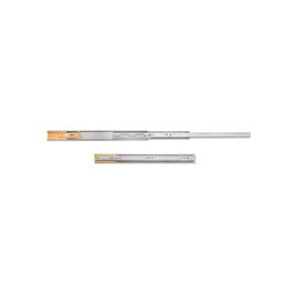 Emuca Juego de guías de bolas para cajones con extracción total y cierre suave, altura 45mm, logitud 450mm, Acero, Cincado