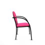 PIQUERAS Y CRESPO Silla Hellín tapizada en similpiel color Rosa con brazos fijos