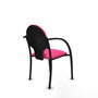 PIQUERAS Y CRESPO Silla Hellín tapizada en similpiel color Rosa con brazos fijos