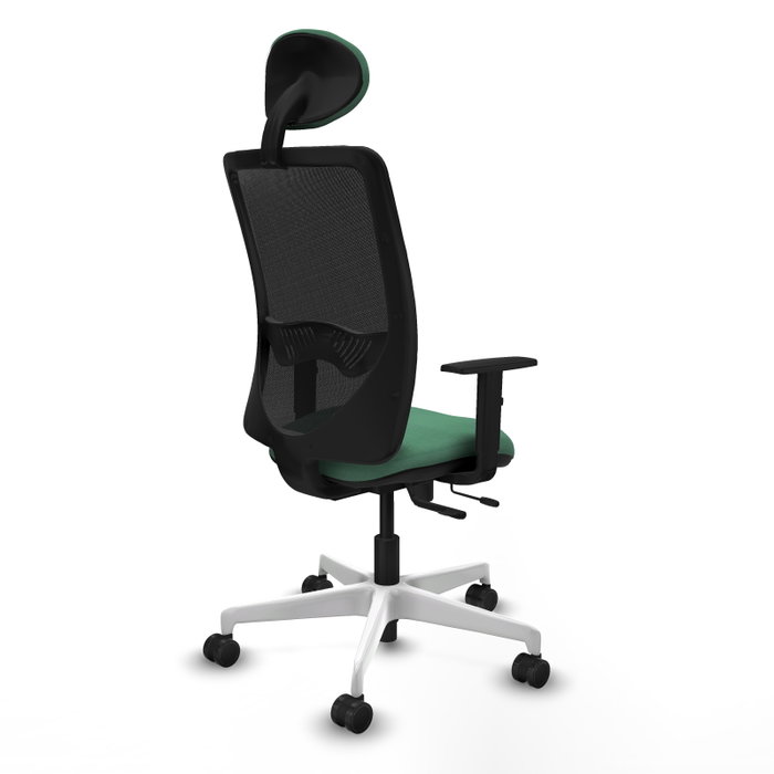 PIQUERAS Y CRESPO Silla de oficina Zulema Verde esmeralda con mecanismo Sincro/Traslack