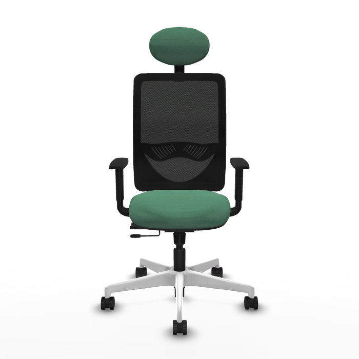 PIQUERAS Y CRESPO Silla de oficina Zulema Verde esmeralda con mecanismo Sincro/Traslack