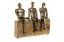 DKD Home Decor Figura de Personas en Mango y Aluminio Dorado