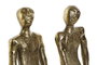DKD Home Decor Figura de Personas en Mango y Aluminio Dorado