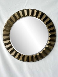 DKD Home Decor Espejo Moderno Dorado Hierro y Cristal 110.5 x 110.5 x 5.5 cm