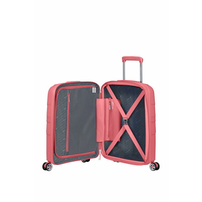 American Tourister Starvibe Spinner Maleta de Cabina Expandible Coral