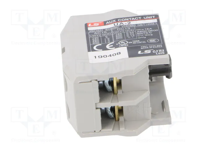 LS ELECTRIC Contactores auxiliares UA-2 1A1B con agarres de tornillo